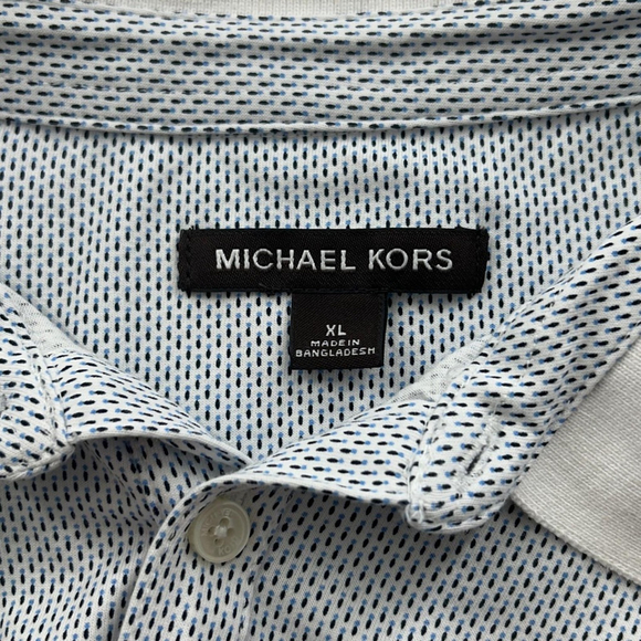 Michael Kors Polo Shirt Mens XL Blue Golfcore Smart Casual Preppy Resort Wear - Picture 6 of 9